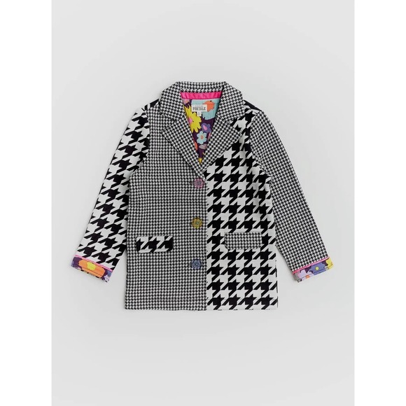 finding foxtale Other - Kids Houndstooth‎ Blazer Fun Colorful Lining Bright Buttons Playful